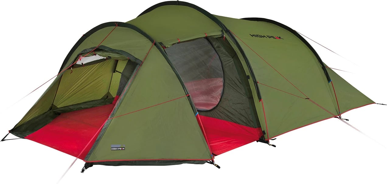 Tendë High Peak për 4 persona, olive-green-red