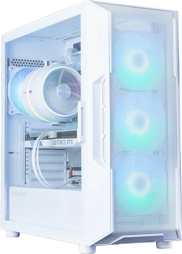 Kasë, Zalman, i3 NEO ARGB V2, Mid Tower, 4x 120mm ARGB, ATX/Micro ATX/Mini ITX, USB-C, e bardhë