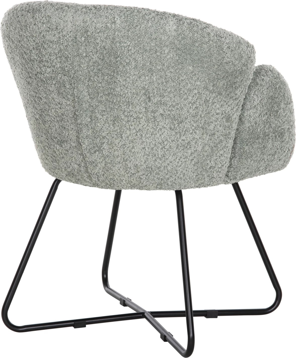 Karrige e rehatshme HARNIS FH9603.05, ngjyrë fistik, bazë metalike e zezë, 59.5x64x77H cm