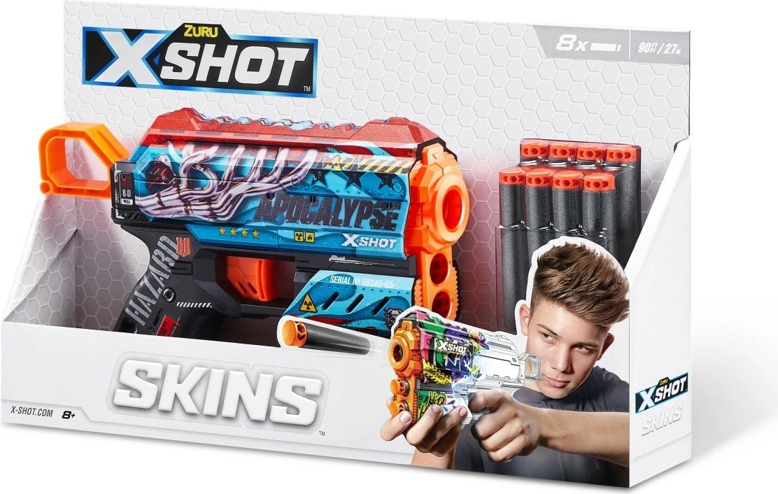 Blaster lodër ZURU X-Shot Skins Flux, 8 shigjeta, shumëngjyrësh Blaster lodër ZURU X-Shot Skins Flux, 8 shigjeta, shumëngjyrësh