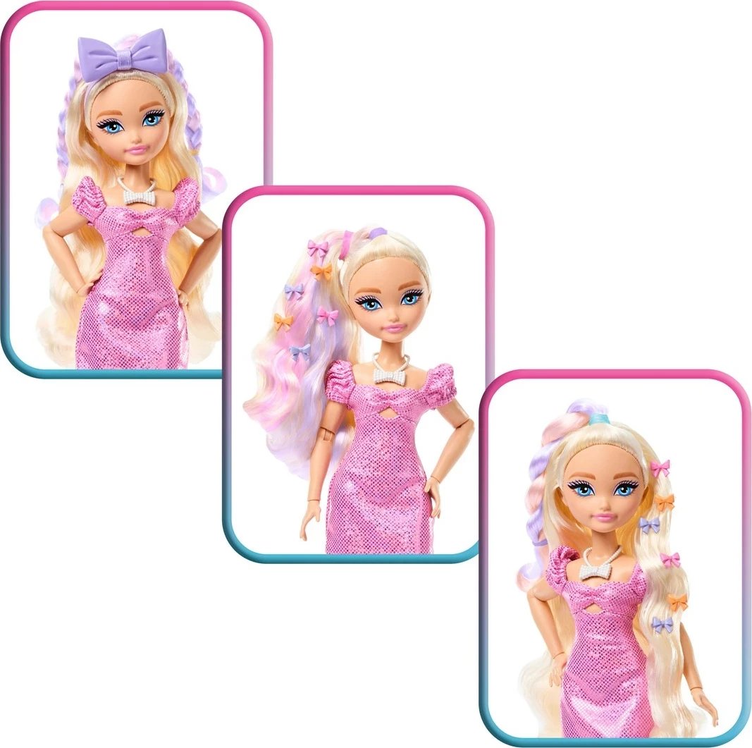 Kukull Barbie Dream GET READY WITH Malibu, MATTEL, 255739, shumëngjyrëshe me aksesorë surprizë