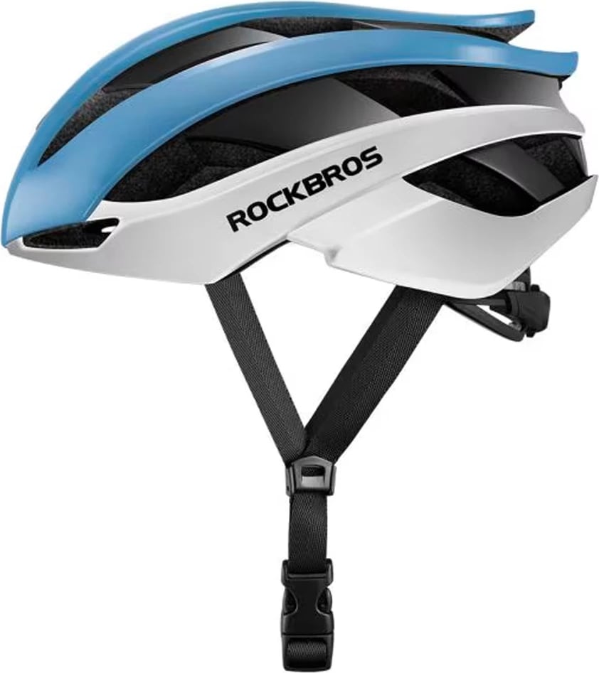 Helmetë biçiklete Rockbros 10110004003, madhësia L, blu dhe bardhë