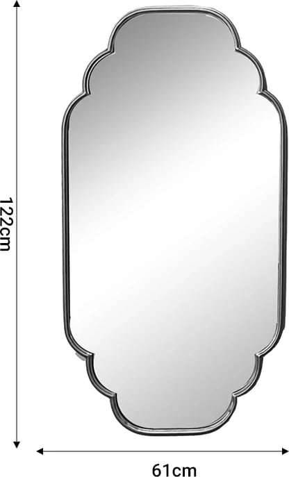 Pasqyrë Farous, metalik ngjyrë ari, 61x3x122cm