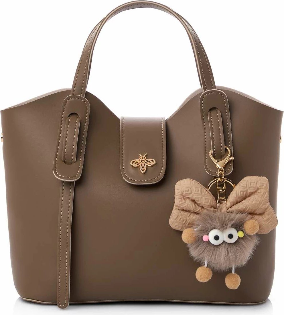 Çantë supi Lucky Bees, ngjyrë celeste-mink