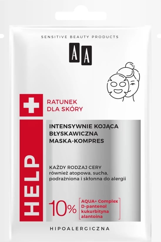 Maskë për fytyrë AA Help Cera Atopowa Intensively Soothing Instant Mask Compress on Fabric për femra, 18ml