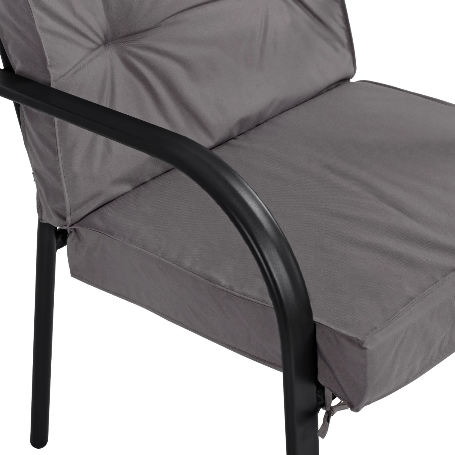 Karrige metalike Endika FH5680.01 ngjyrë gri me jastëk 60x71x105 cm