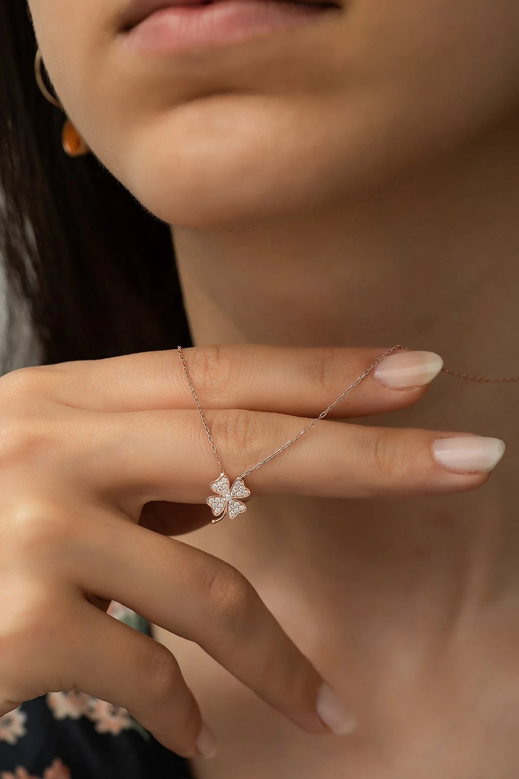 Qafore argjendi Jumeon, ngjyrë rozë-ari dhe e bardhë, TRDYL686