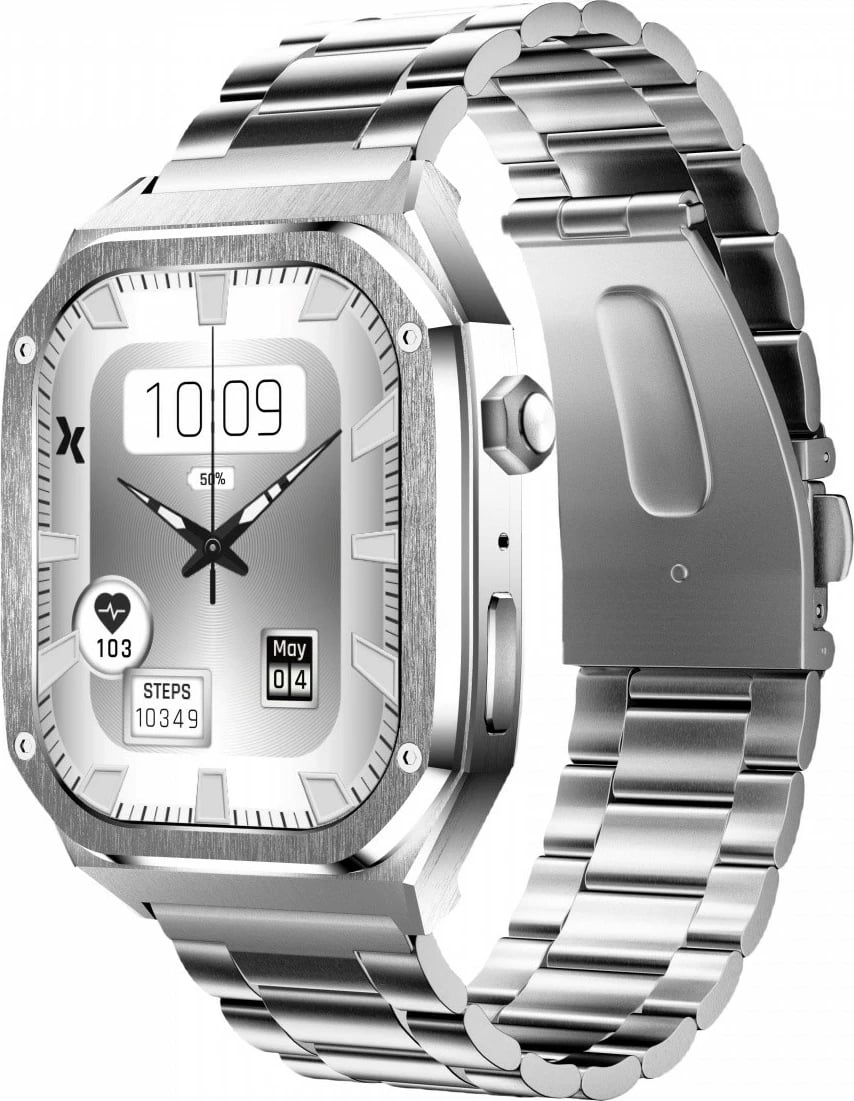 Smartwatch Maxcom FW65 Iron S, 1.91", AMOLED, Bluetooth, Argjend