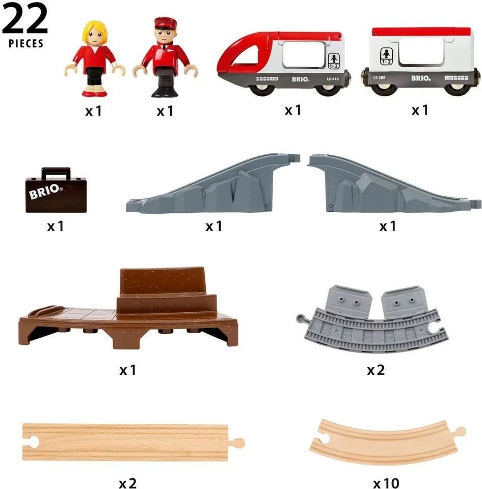Set trenash lodër Brio Starter Set 63607900, multicolor