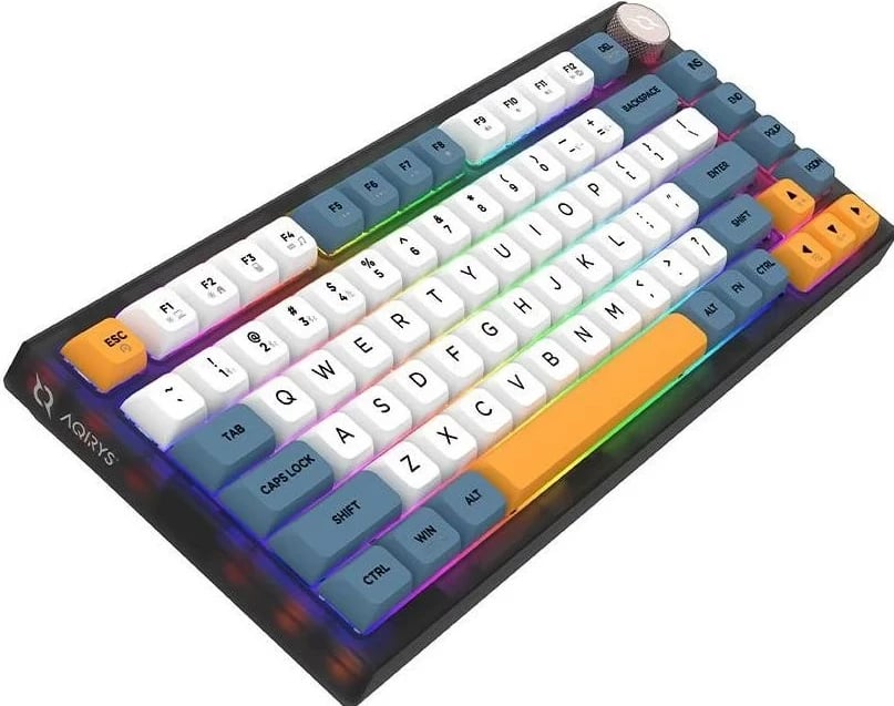 Tastierë gaming Aqirys LIBERTAS, mekanike, RGB, wireless & Bluetooth + me kabllo, e zezë
