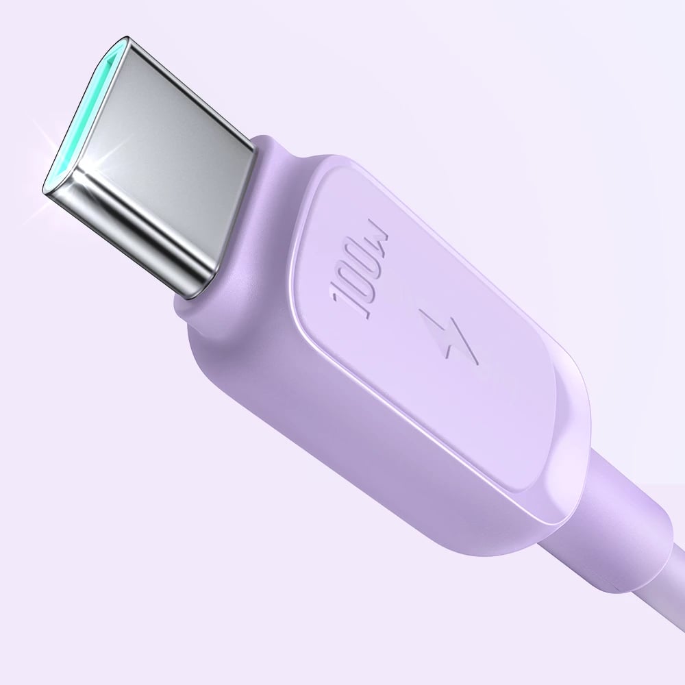 Kabllo USB-C në USB-C Joyroom Multi-Color Series A14, 1.2m, 100W, Vjollcë