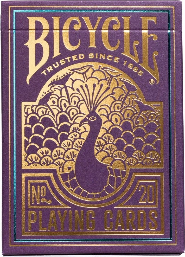 Letra loje Bicycle Peacock Purple, 52 copë, vjollcë