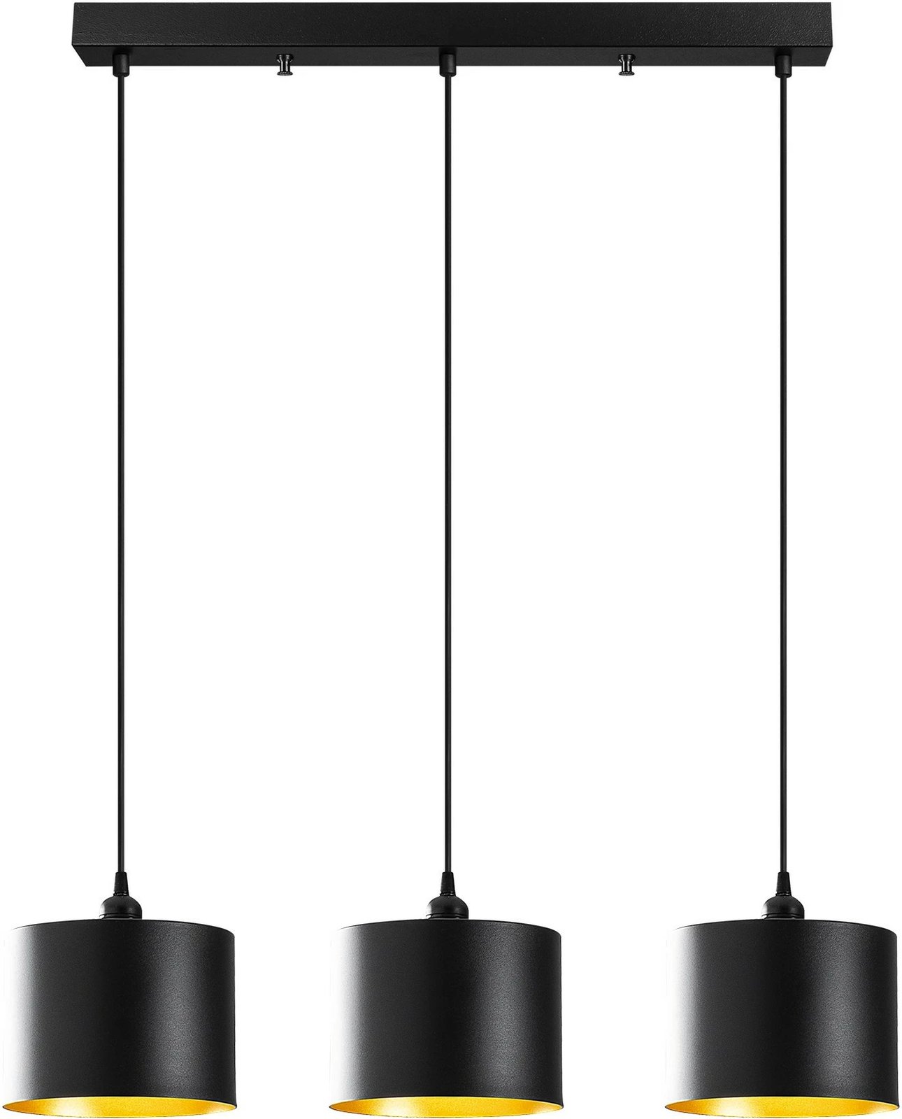 Llambë tavani industriale Opviq, Berceste, e zezë, 70x20cm, lartësi 110cm