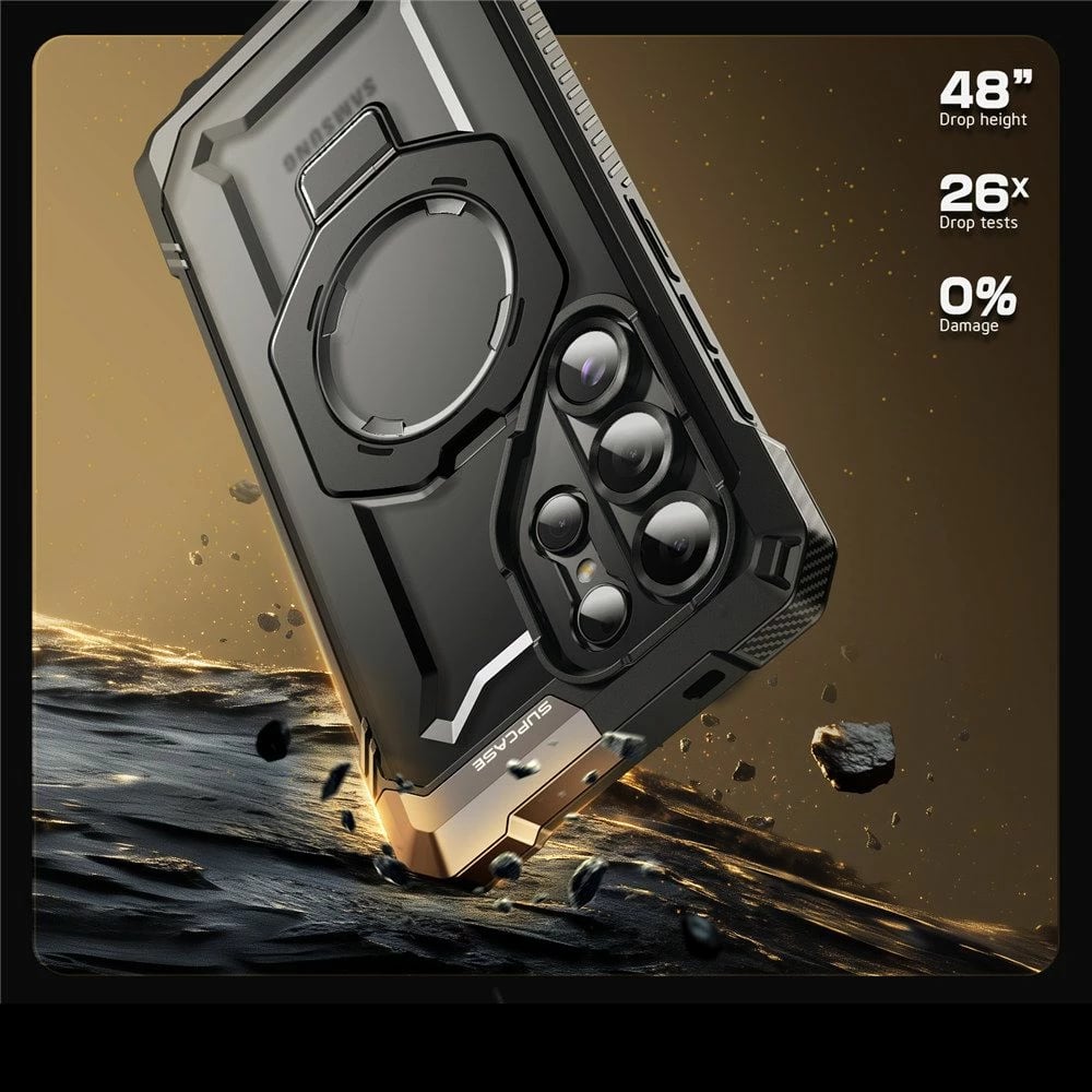 Mbështjellës Supcase UB Grip Mag për Samsung Galaxy S25 Ultra, i zi