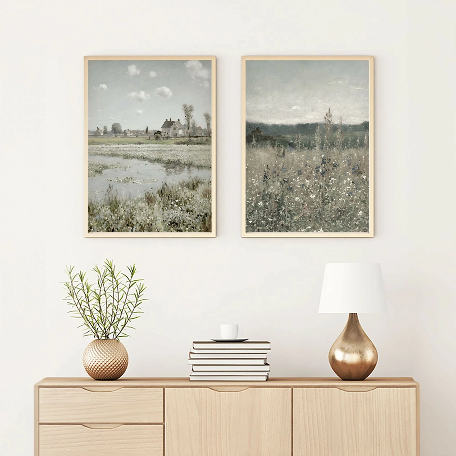 Pikturë dekorative me kornizë MDF (2 copë), Wallity, Huhu272, 50x35cm