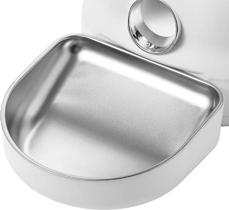 Shpërndarës automatik ushqimi për kafshë Dogness F11 me tas plastik, i bardhë