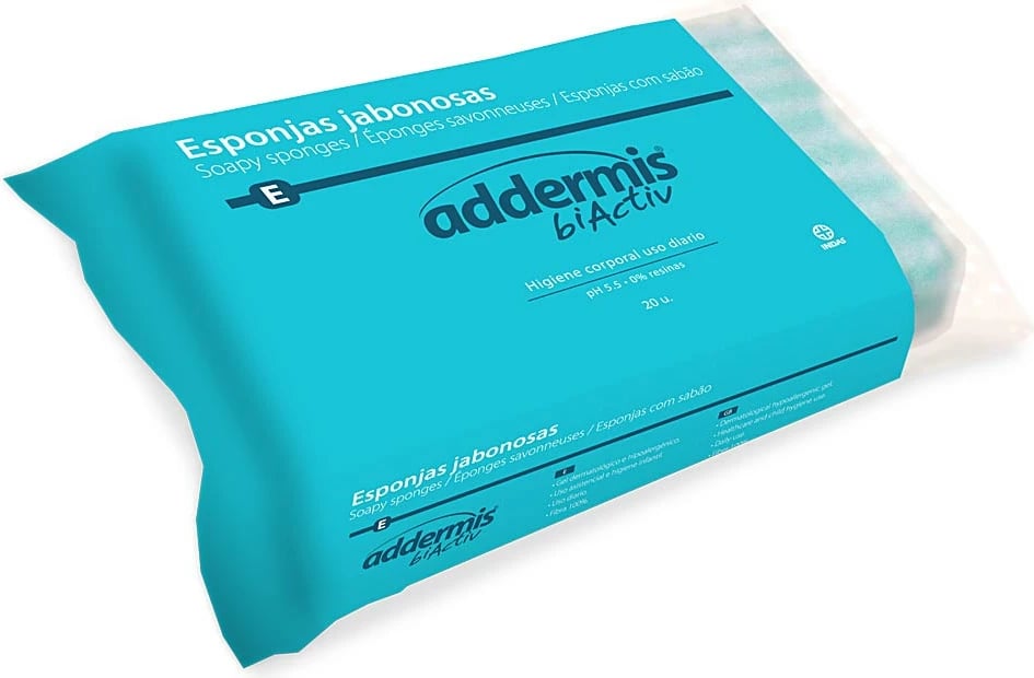 Sfungjerë të lagur për trup Indasec Addermis Biactiv uniseks 20 copë