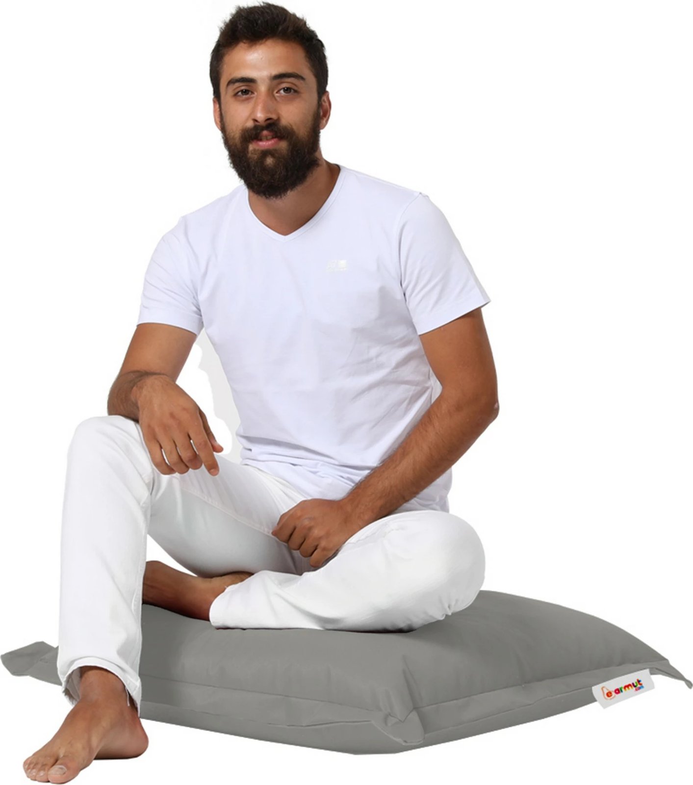 Jastëk për kopsht, Atelier del Sofa, pouf, 70x70, ngjyrë fume