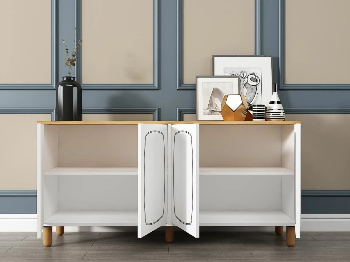 Konsol Skye Decor, Yekta - lis safir, e bardhë