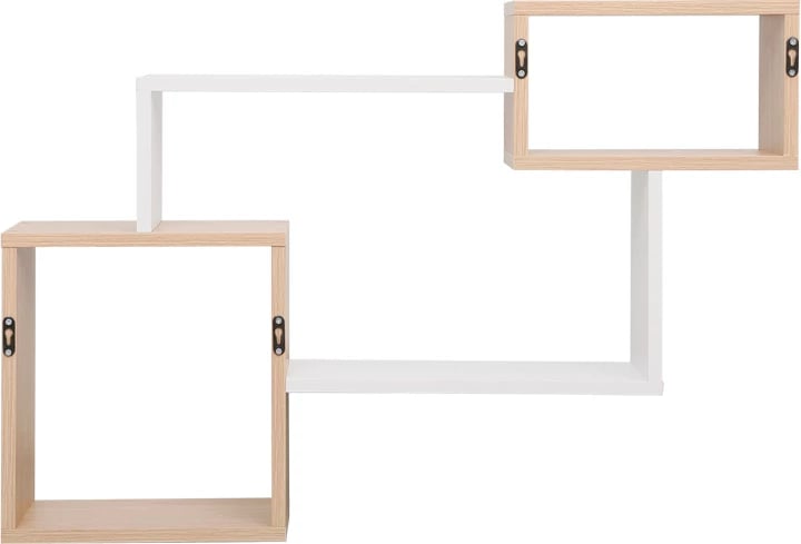 Raft muri Beldra, ngjyrë natyrale-e bardhë, 84x15x57.8cm