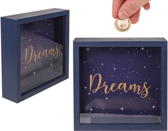 Kursimorë OUT OF THE BLUE me kornizë druri "Dreams", 20x20x5cm, Blu