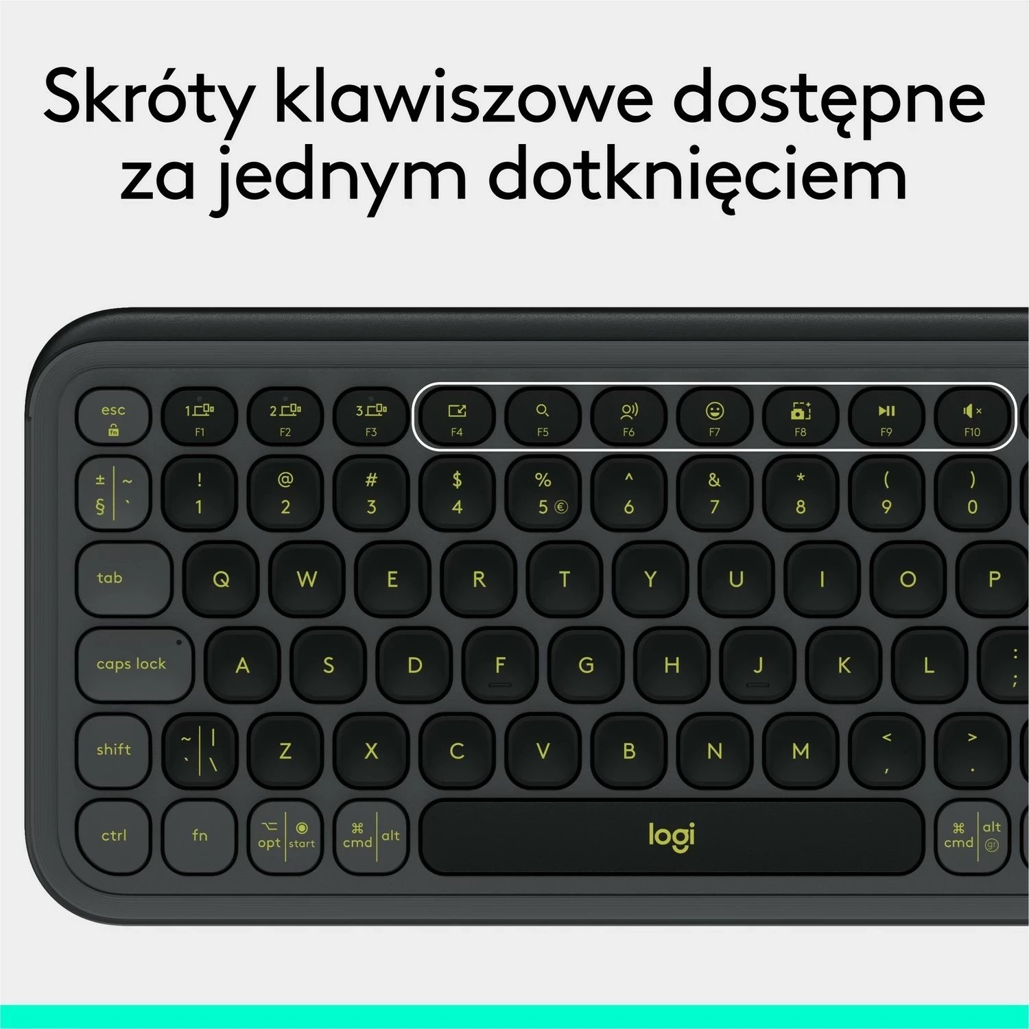 Tastierë Logitech POP ICON Keys, wireless, grafit