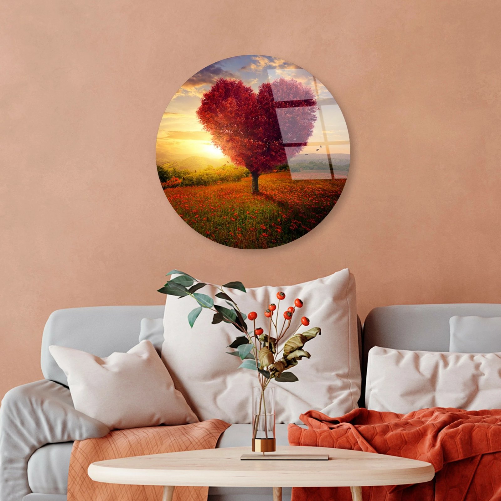 Pikturë dekorative prej xhami të temperuar, shumëngjyrëshe, UV-1147, 30cm