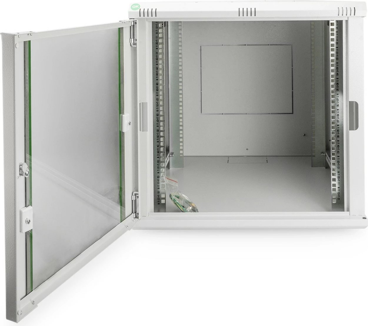 Kasë rrjeti Digitus Dynamic Basic 12U, 600x600mm, xham, gri