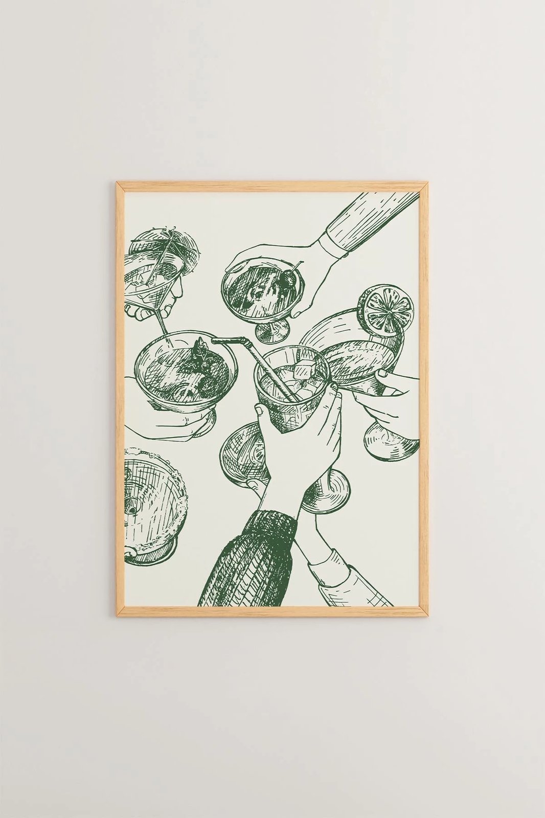 Pikturë dekorative me kornizë, shumëngjyrëshe, Wallity, Nwyearsngmdl19, 33x48cm