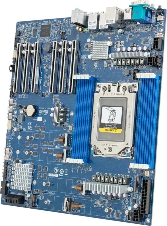 Pllakë amë Gigabyte MH53-G40, për server/workstation, AMD Ryzen Threadripper PRO WRX90, Blu