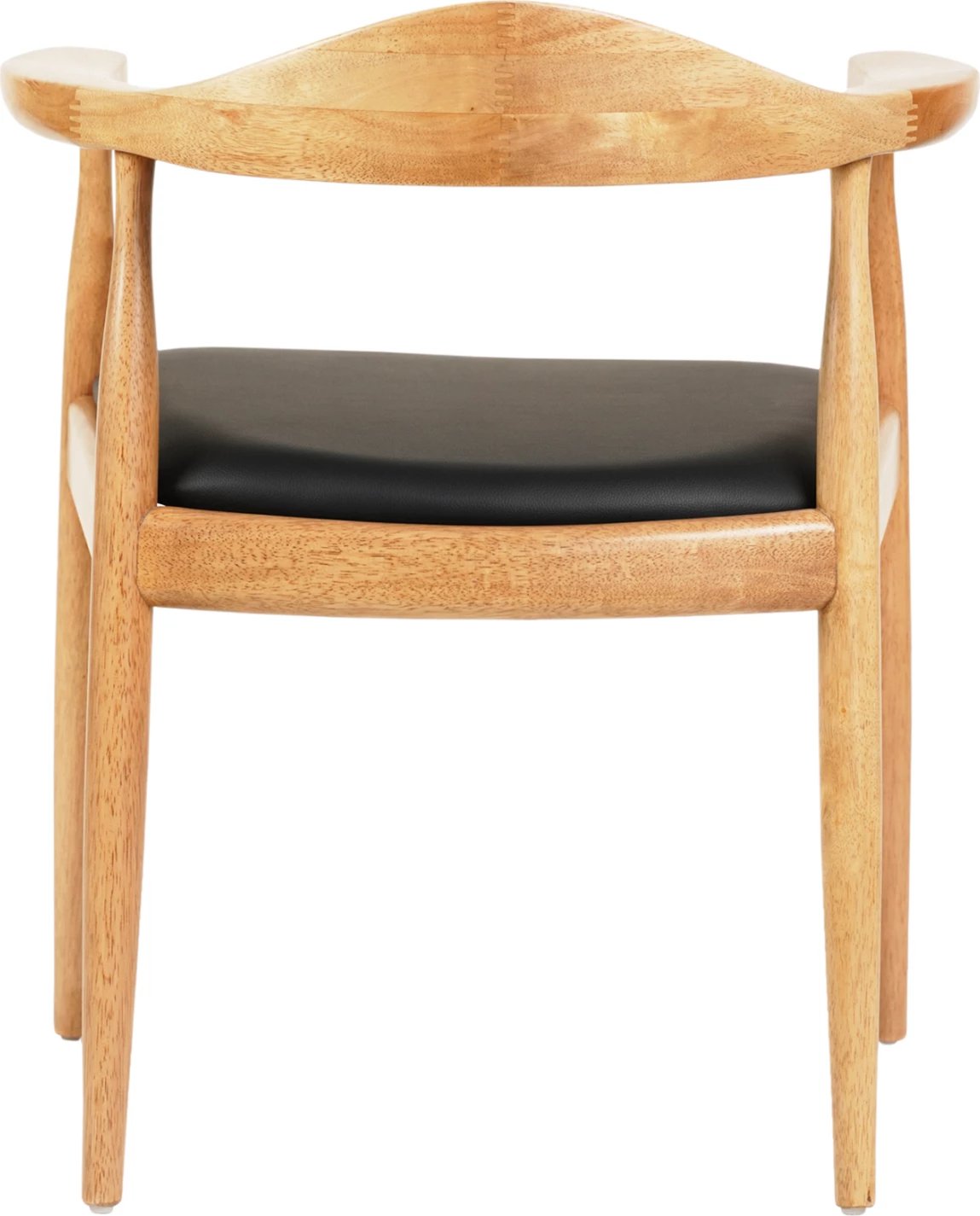 Karrige për tavolinë ngrënieje ADOR FH9948.01, dru gome, ngjyrë lisi & PU e zezë, 62x54x76.5 cm