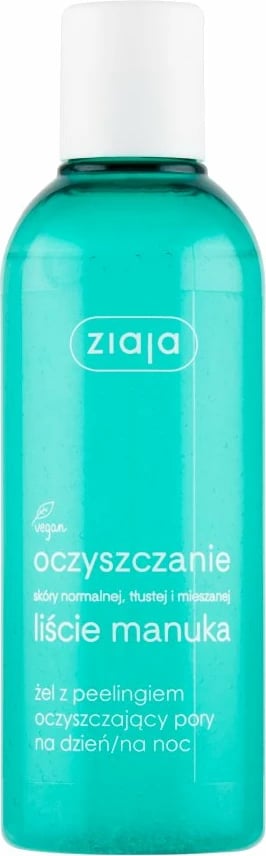 Xhel pastrues me peeling për fytyrë Ziaja Manuka Leaves për femra 200ml