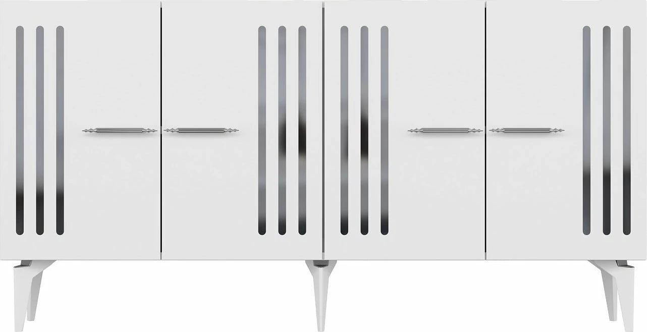 Konsol Skye Decor, Junes, e bardhë, argjend