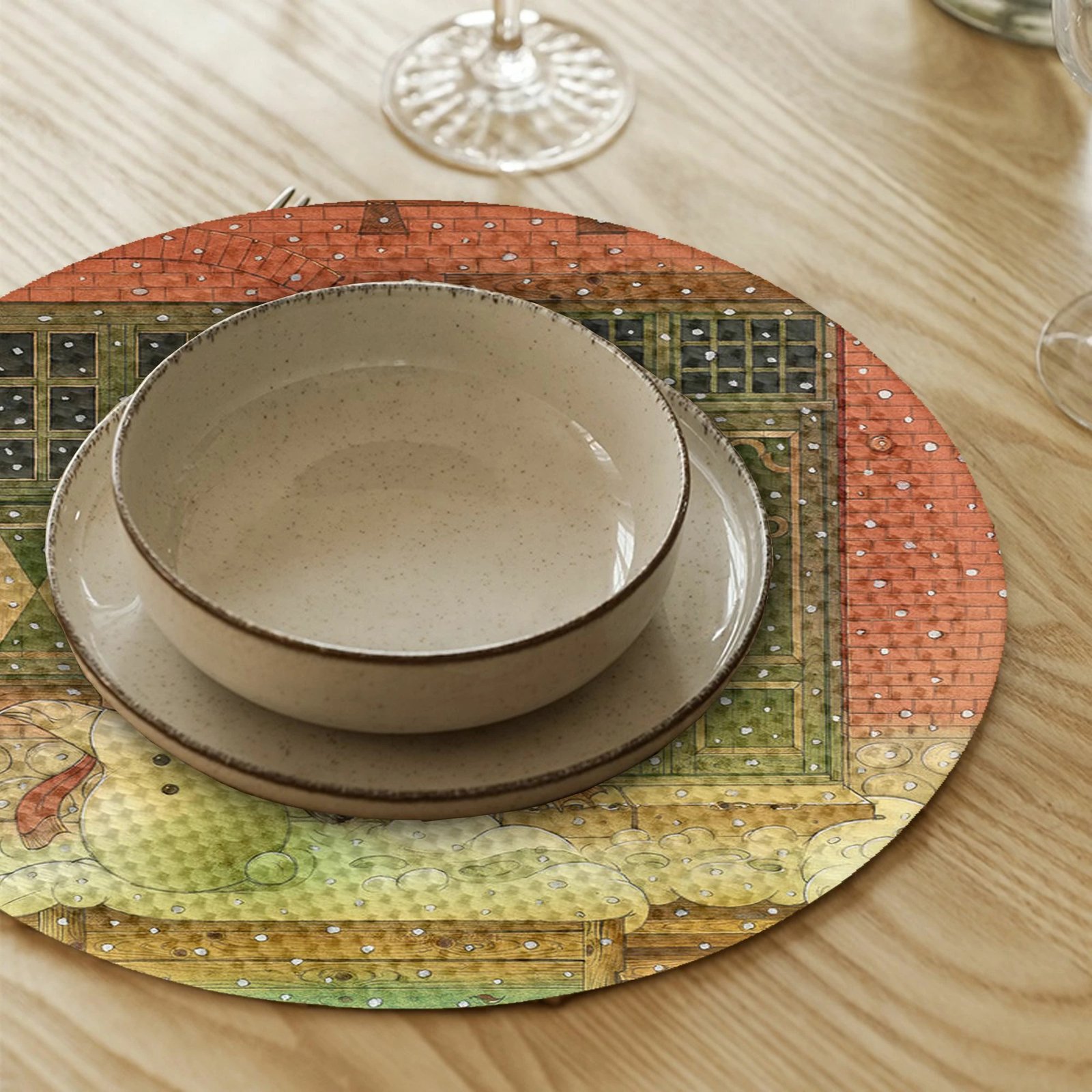 Set 4 nënshtrues tavoline Hermia Concept, shumëngjyrësh, 37cm