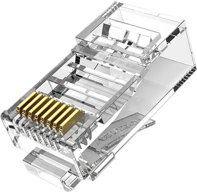 Komplet lidhës RJ45 Vention IDDR0-50, CAT6 UTP, Transparent, 50 copë