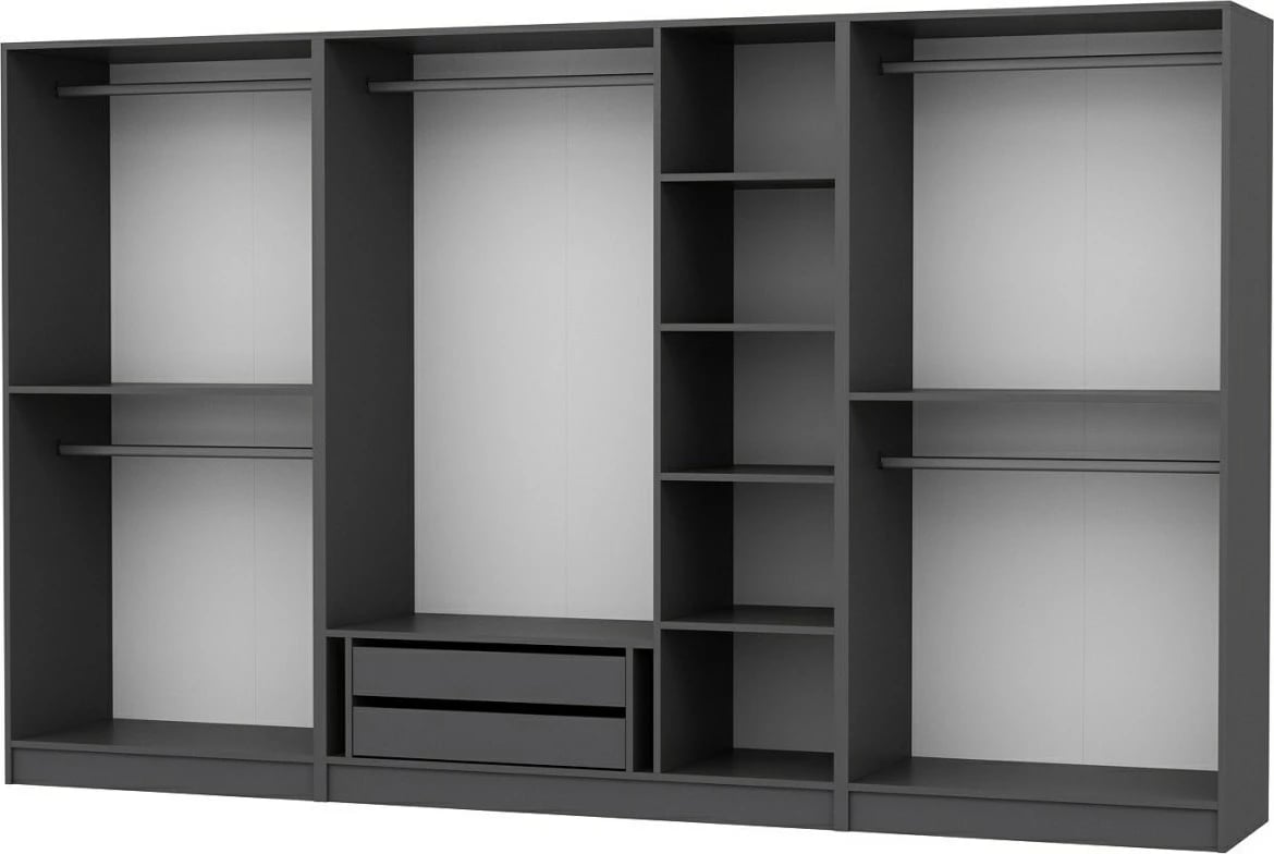 Dollap për dhomë gjumi, ngjyrë antracit, Skye Decor, 4941