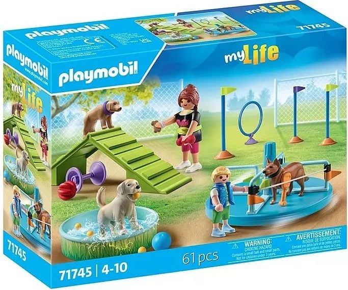 Set lodrash Playmobil My Life 71745 me figura dhe park lojërash për qen
