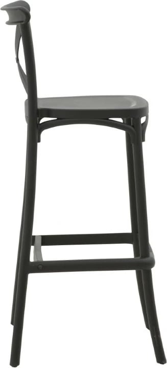 Karrige për bar Crossie pp e zezë 44x44x113cm