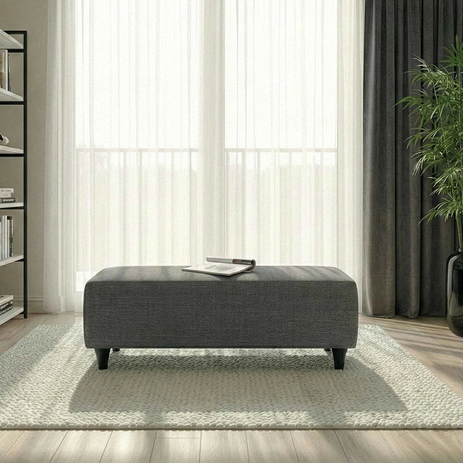 Pouf Flavia, ngjyrë gri, Atelier del Sofa