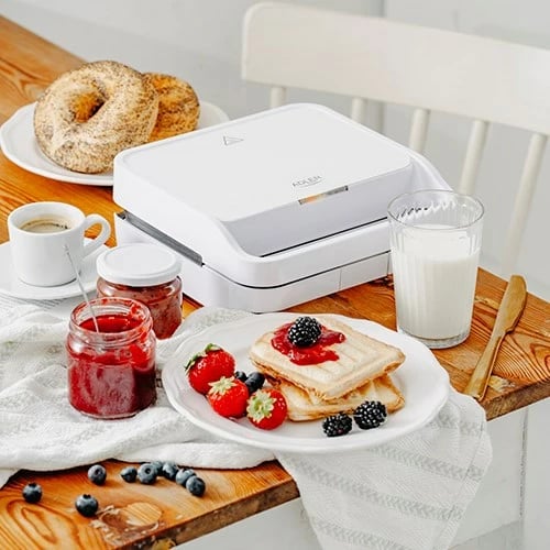Toster për sanduiçe Adler AD 3070W, i bardhë Toster për sanduiçe Adler AD 3070W, i bardhë