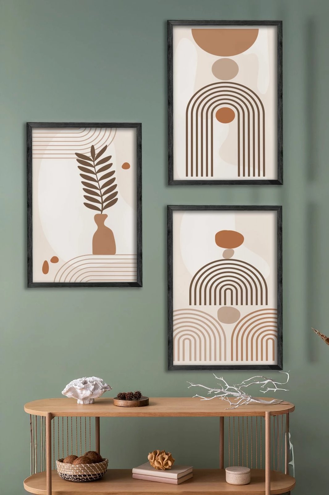 Pikturë dekorative me kornizë (3 copë), Wallity, Ersy3Syhcrv26