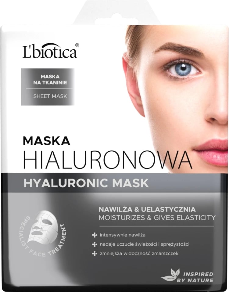 Maskë fytyre L'biotica Hyaluronic Mask on Fabric për femra 23ml