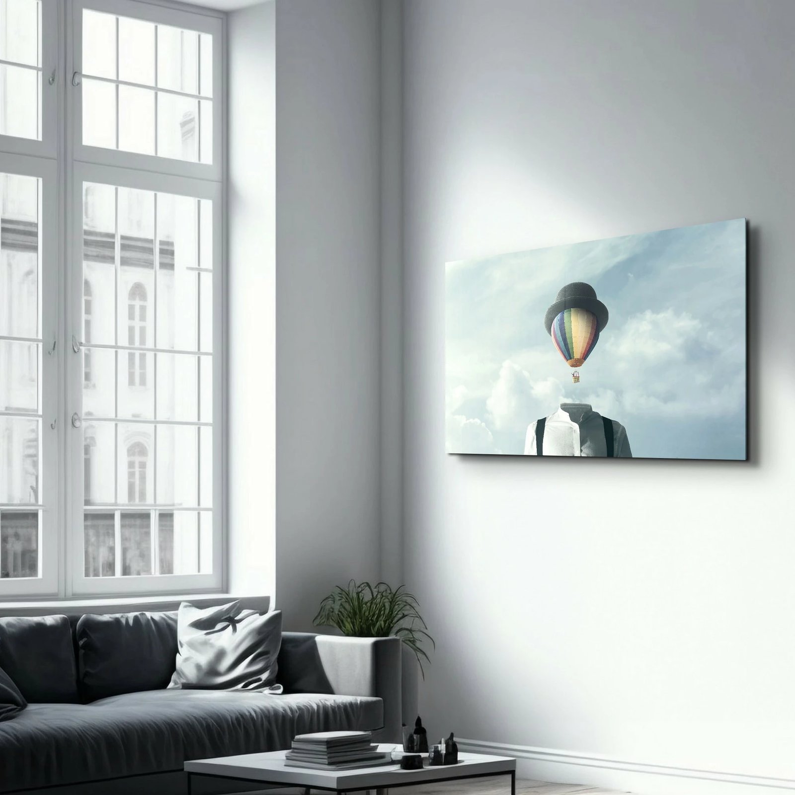 Pikturë dekorative prej xhami të temperuar, shumëngjyrëshe, Wallity CAM-5015, 46x72cm