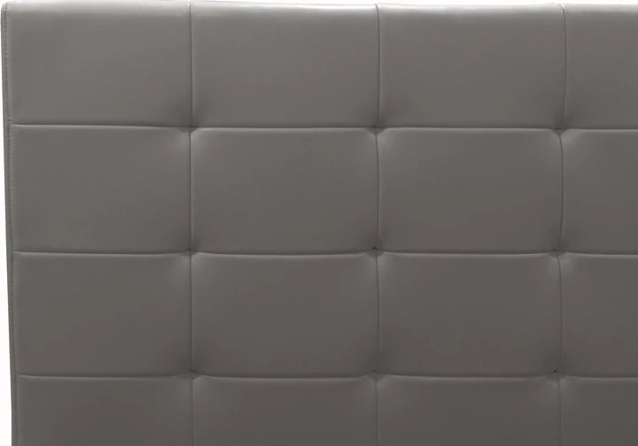 Krevat dopio Roi pu me hapsirë magazinimi, ngjyrë gri mat, 160x200cm