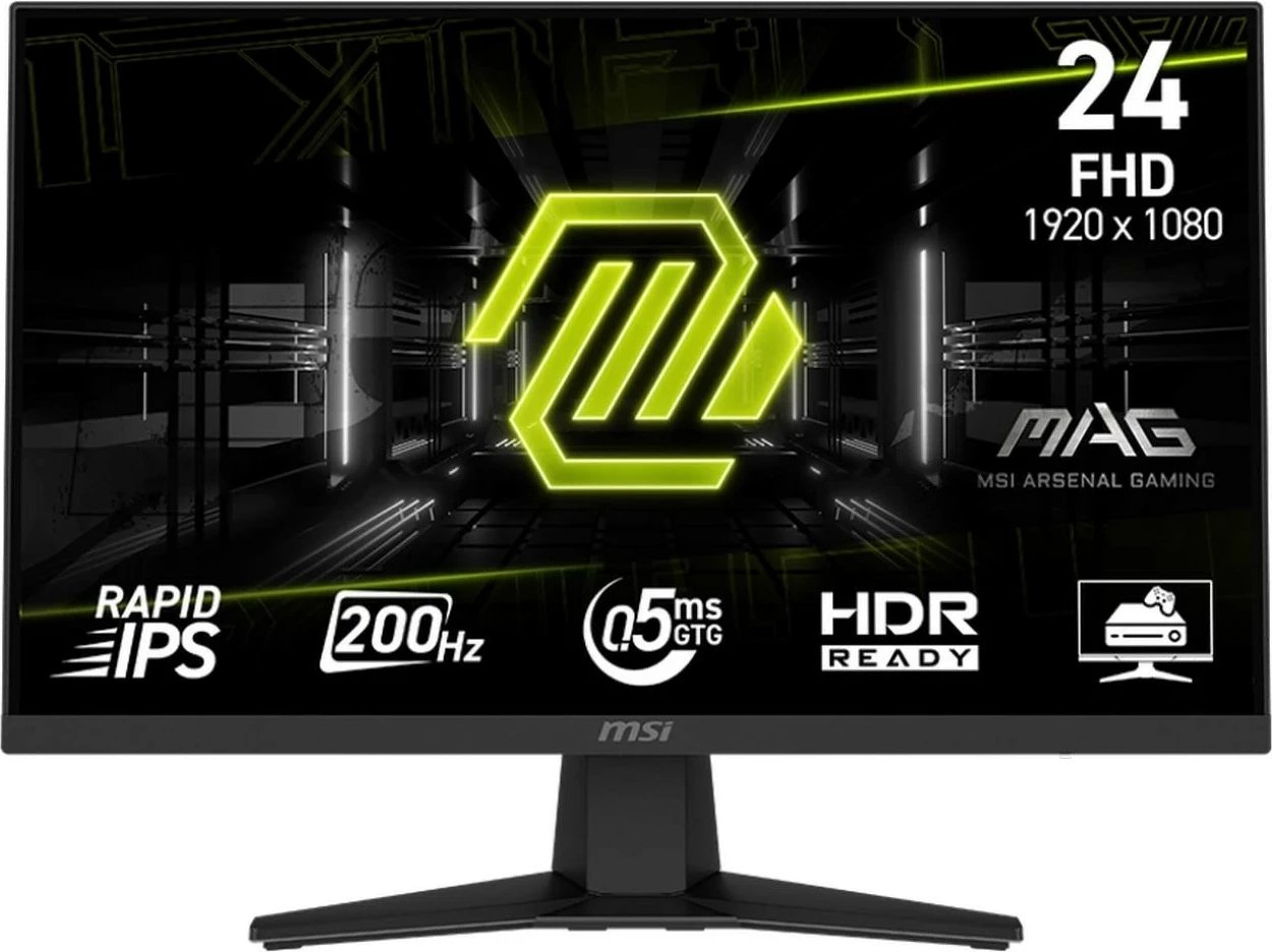 Monitor MSI MAG 244F, 23.8 inch, Rapid IPS, FHD, 0.5 ms, 200 Hz, zi