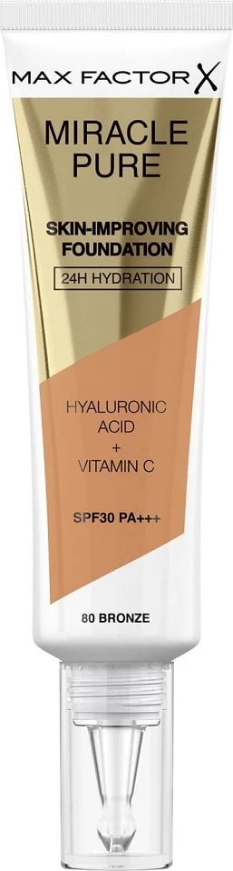 Fondatinë Max Factor Miracle Pure SPF30 PA+++ 80 Bronze 30ml
