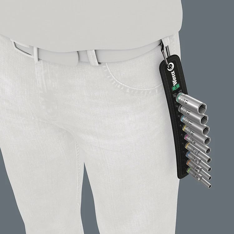 Set çelësa Wera 05004525001, 1/4", 9 copa, metric, 50 mm