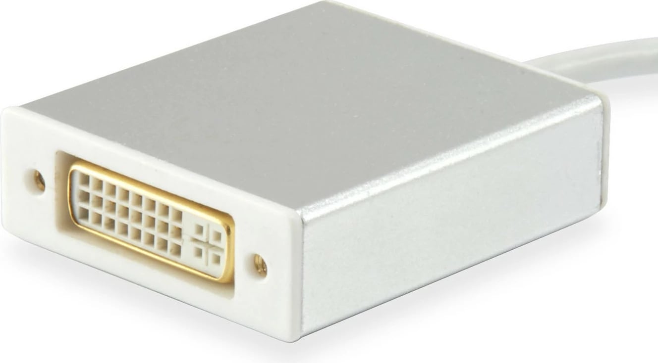 Adapter USB Type C në DVI-I Dual Link Equip, 4096x2160, e bardhë