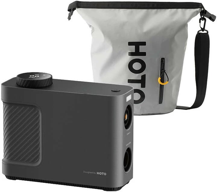 Kompresor portativ HOTO QWCQB002, 3x 2500 mAh, 150 PSI, 350 L, 12V, me set adapterësh dhe çantë