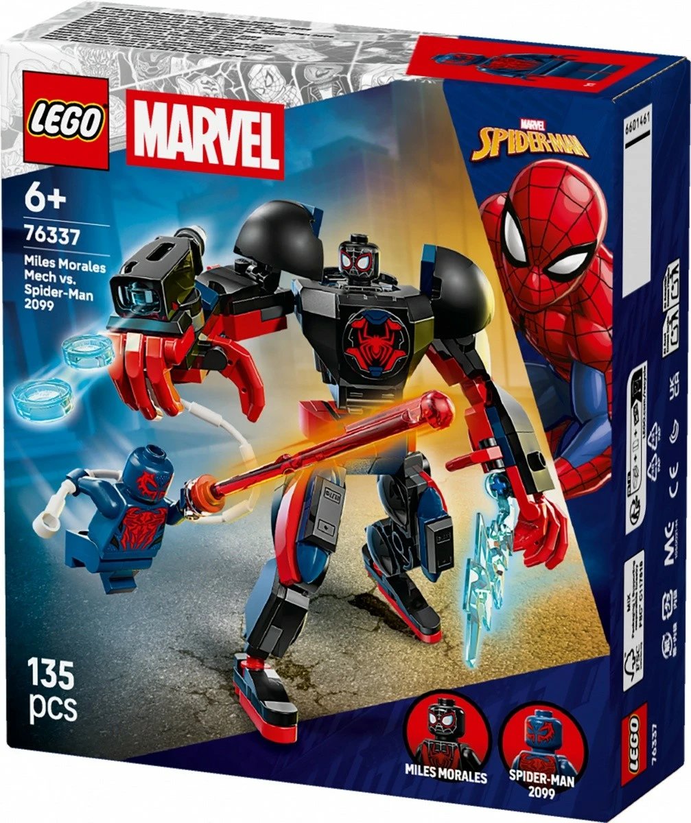 Set LEGO Marvel 76337 Miles Morales vs. Spider-Man 2099, 135 pjesë, 6+